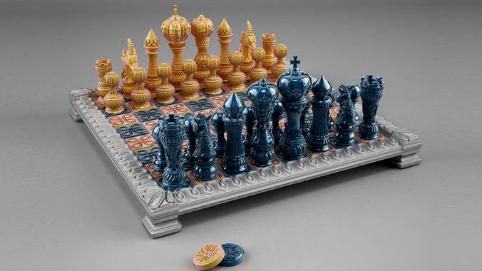 chess double set | 3D