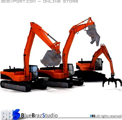 Excavator collection 2 3D Model