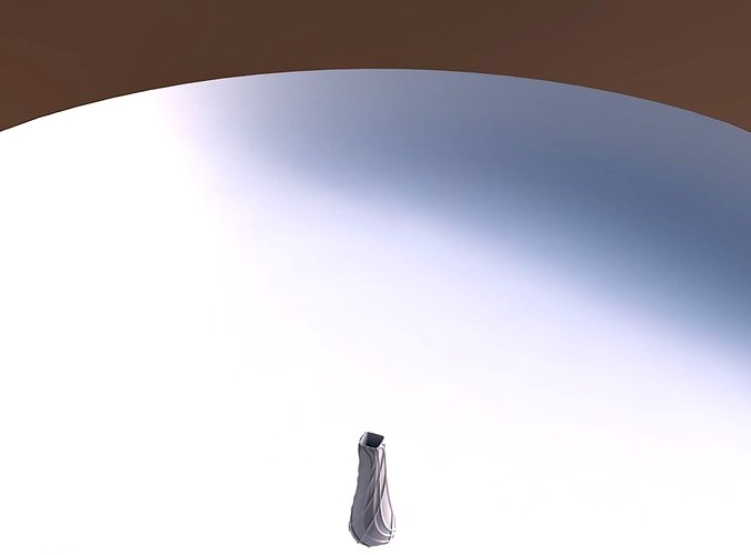 Vase semi quadratic wavy sparse extruded lines | 3D