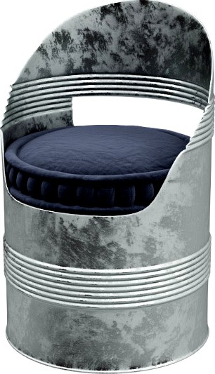 Barrel chair with soft cushion