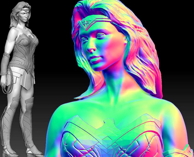 Wonder Woman Gal Gadot 3d model 2017 Body With Suit | 3D