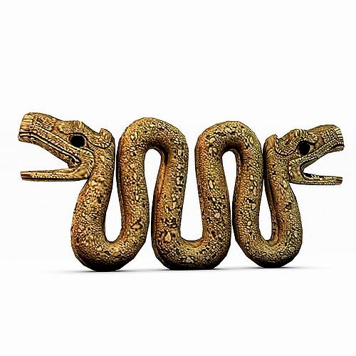 Ancient stone serpent | 3D