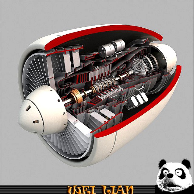 Turbine engine 02 3D Model
