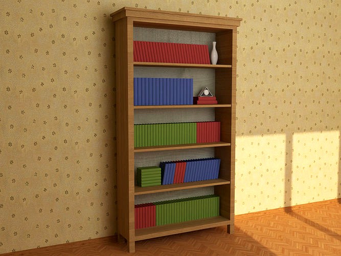 Wooden Bookshelf 05