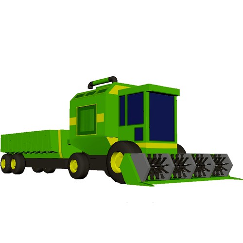 Combine Harvester Low Poly