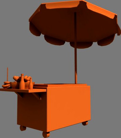 Hot Dog stand 3D Model