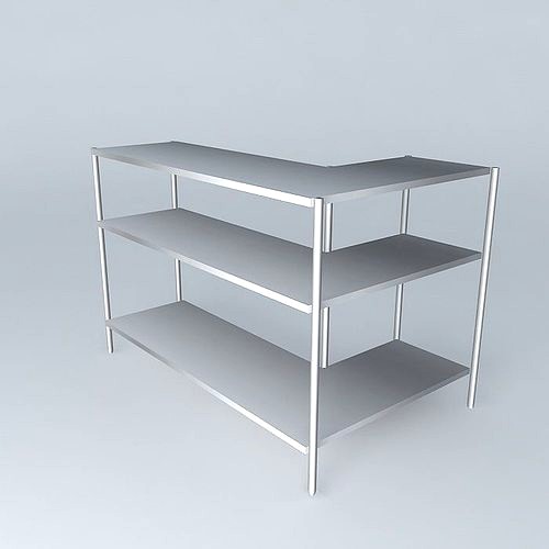 Kit229 shelf Inox 3 Plans in L by Alex Marques