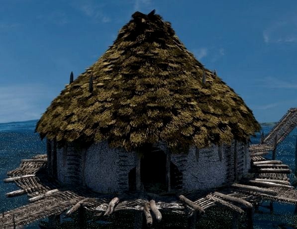 Prehistoric Thatched Roof Building