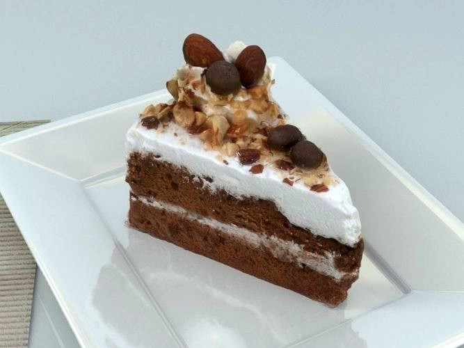 Chocolate Cake and Nuts -