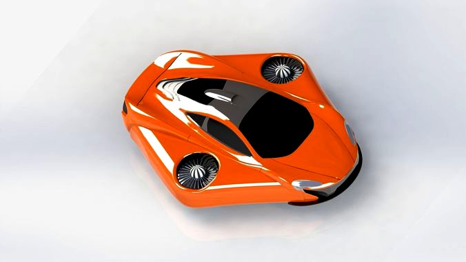 McLaren Turbo Flying Concept Car 3D Model