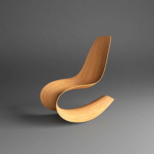 Curved Wooden Chair