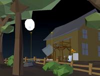 Abandoned Place Low Poly Scene