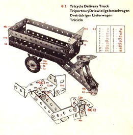 Tricycle delivery truck - Meccano project