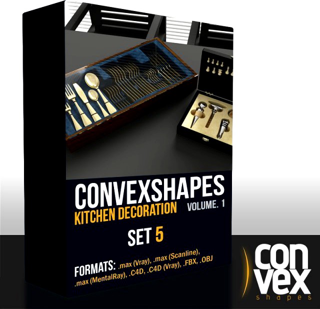 Convexshapes Kitchen DecorationsSet5 3D Model