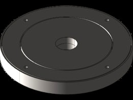 Industrial Lazy Susan - 9" OD - 1000 lbs Capacity - CNC-machined Aluminum - Stainless Steel Hardware