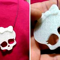 Monsters high skull pendant