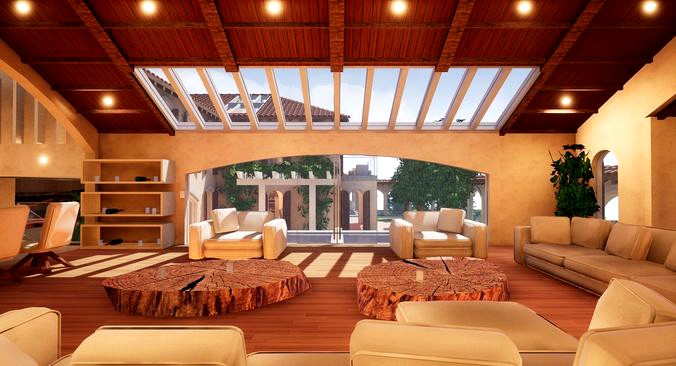 Spanish Modern Modular Villa Assets - Furniture kit