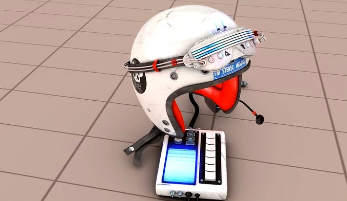 FM Stereo Headset Helmet SciFi