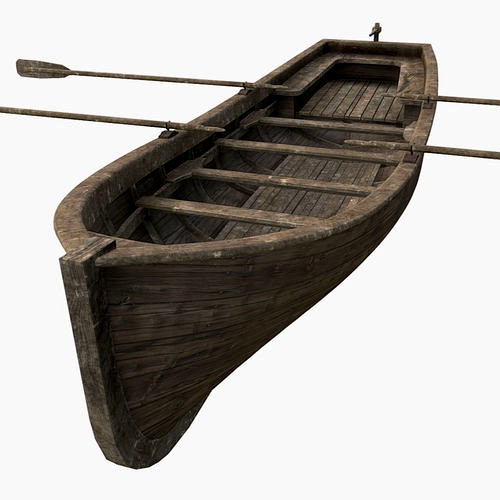 Low Poly PBR Row Boat