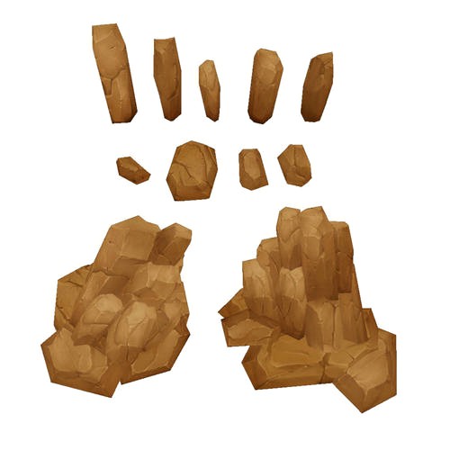 Rock Formation 01 - Low Poly Hand Painted