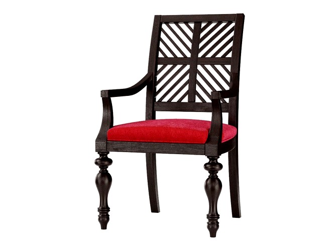 Pattern Back Arm Chair