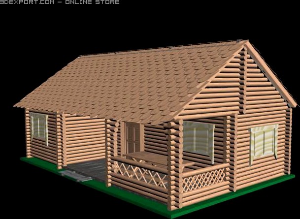 Lodge from tree 3D Model