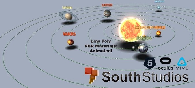 AR Solar System Unity 3dsmax fbx