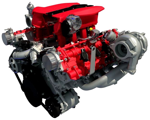Turbocharged V8 Engine