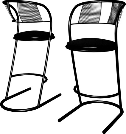 Chair in black 3D Model