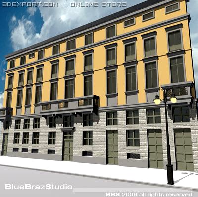 European building facade 3D Model