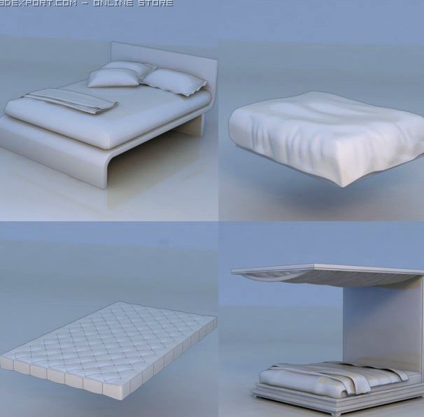 Bed massage bed 3D Model