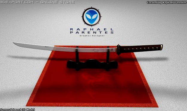 Samurai Katana Sword 3D Model