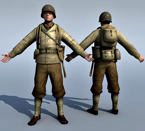 WW2 Soldier 3d model
