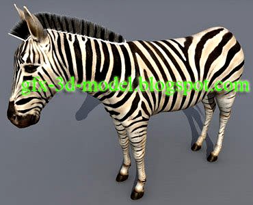 Zebra 3d animal model