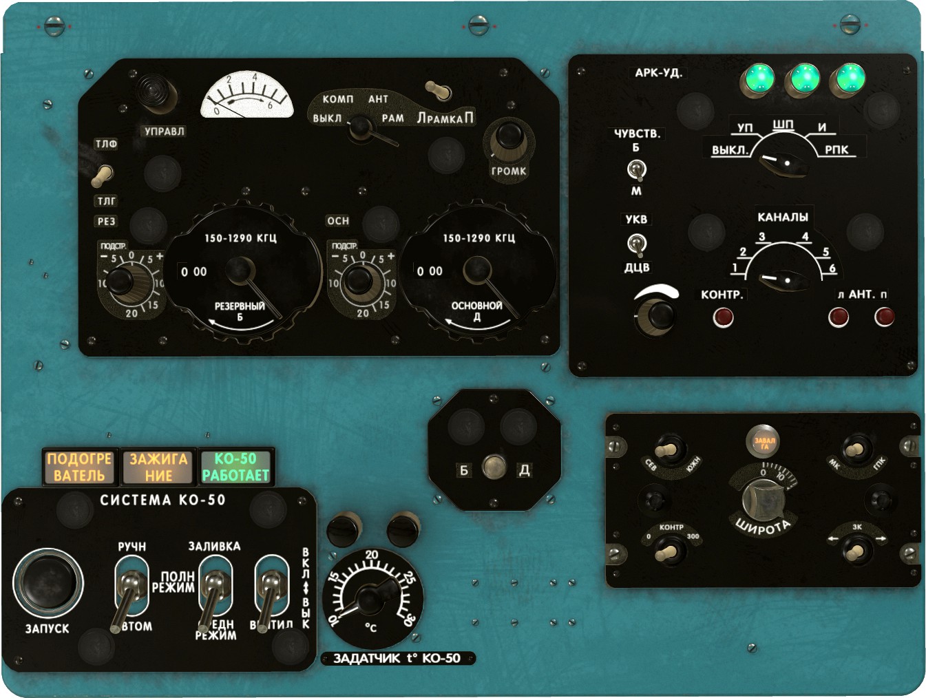 Mi-8MT Mi-17MT Right Overhead Panels Board Russian - Extended License