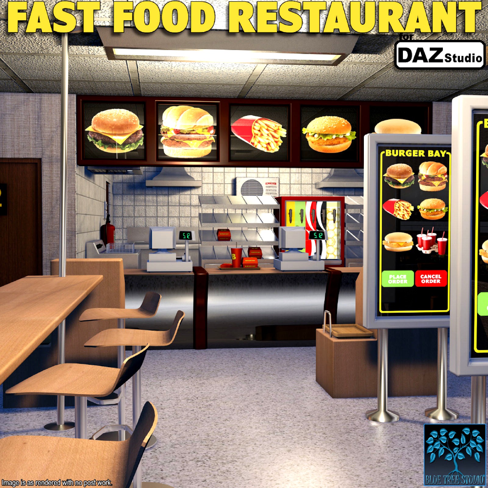 Fast Food Restaurant for Daz Studio
