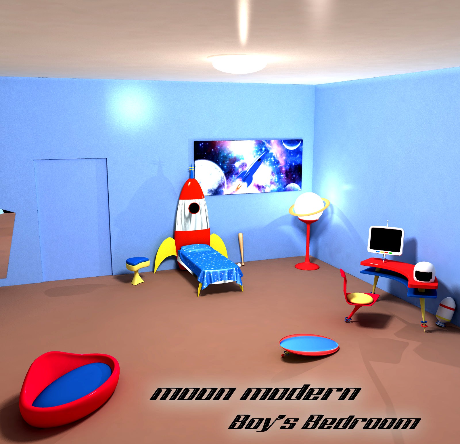 Moon Modern Boys Bedroom