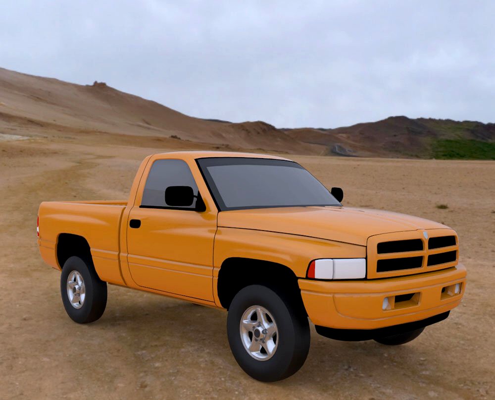 Dodge Ram Pickup 1997 - 3ds/ obj - Extended License