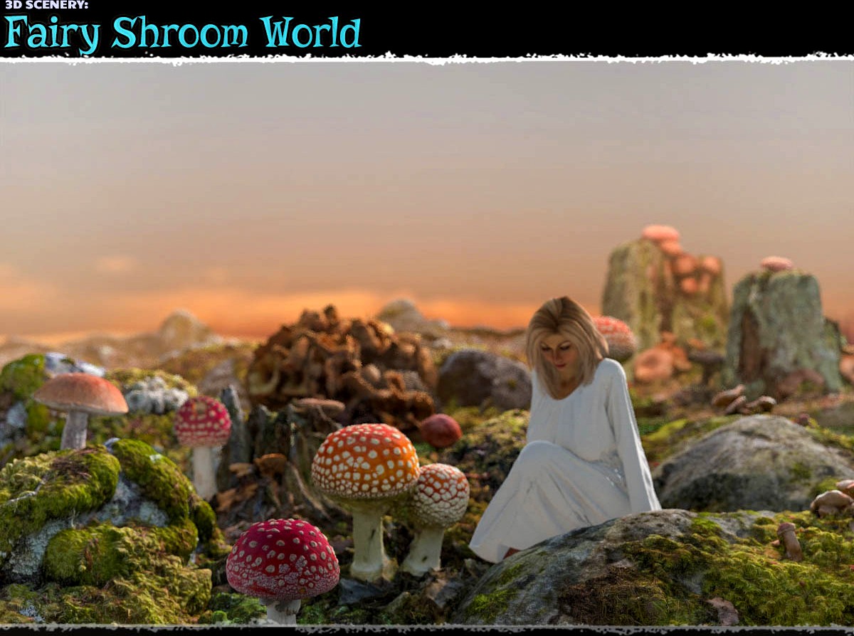 3D Scenery: Fairy Shroom World - Extended License