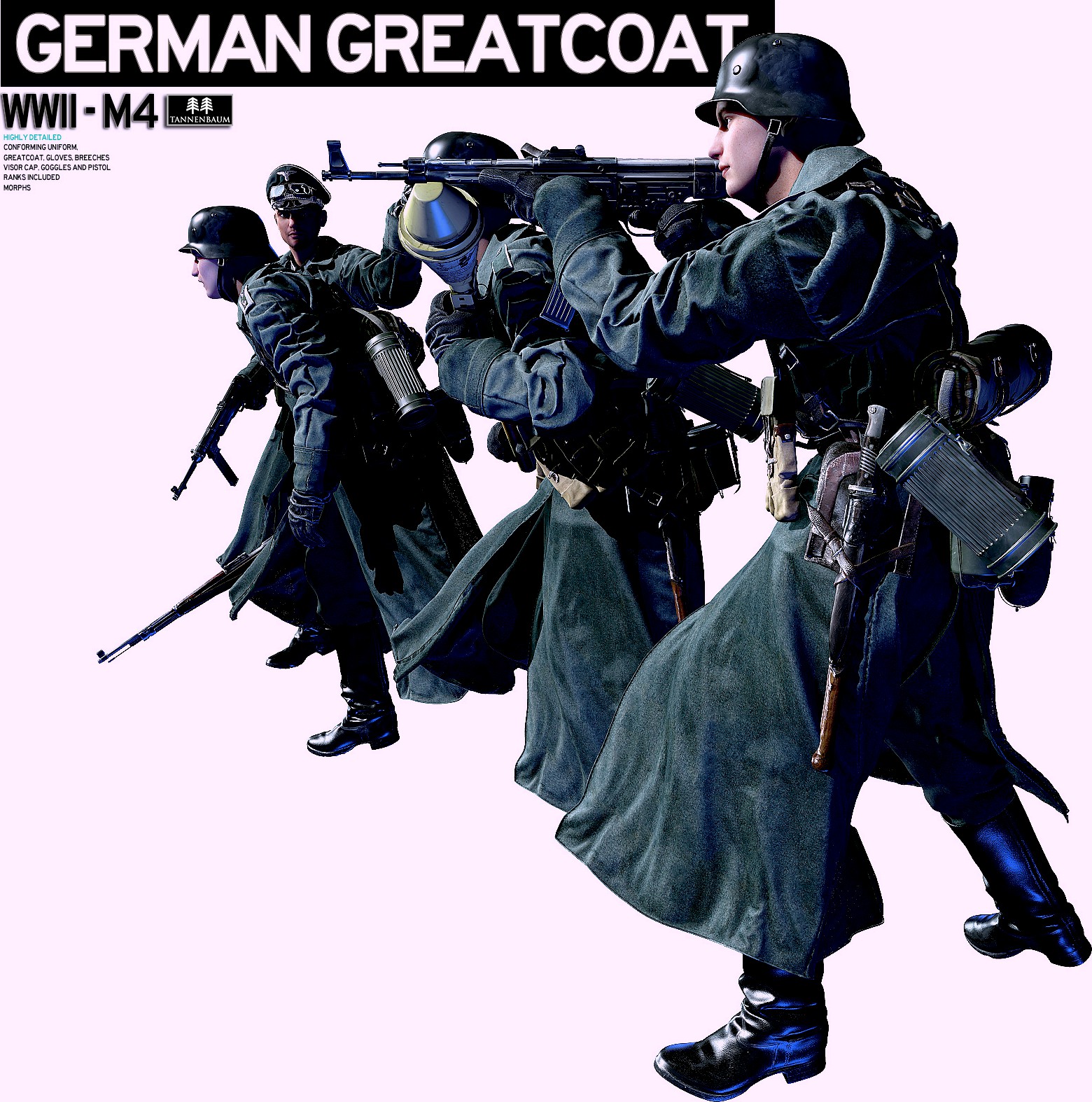 German Greatcoat WWII - Extended License