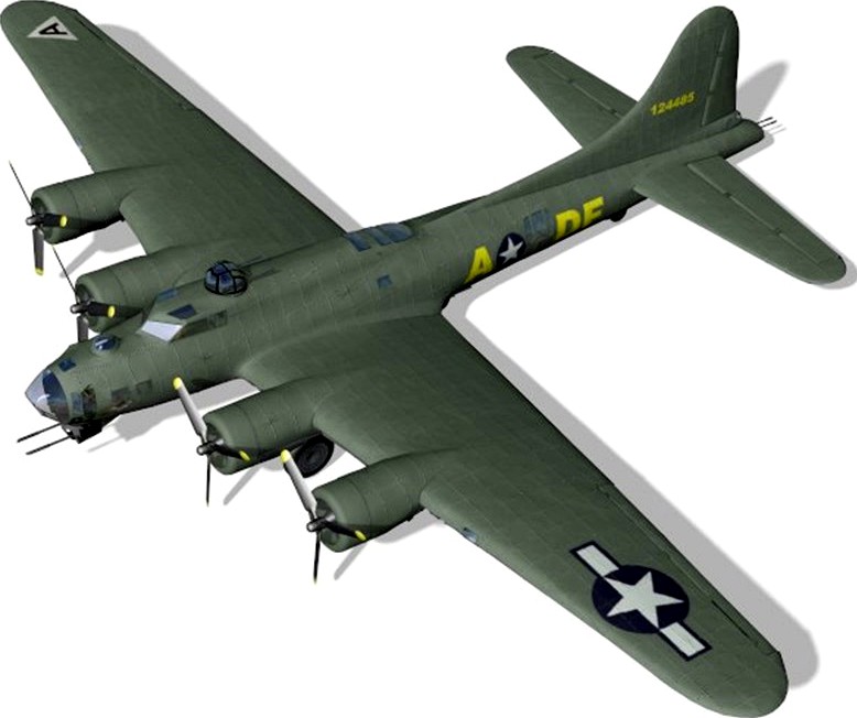B 17G Flying Fortress fbx format - Extended License