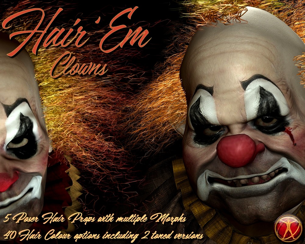 Poser HairEm 1 : Clowns