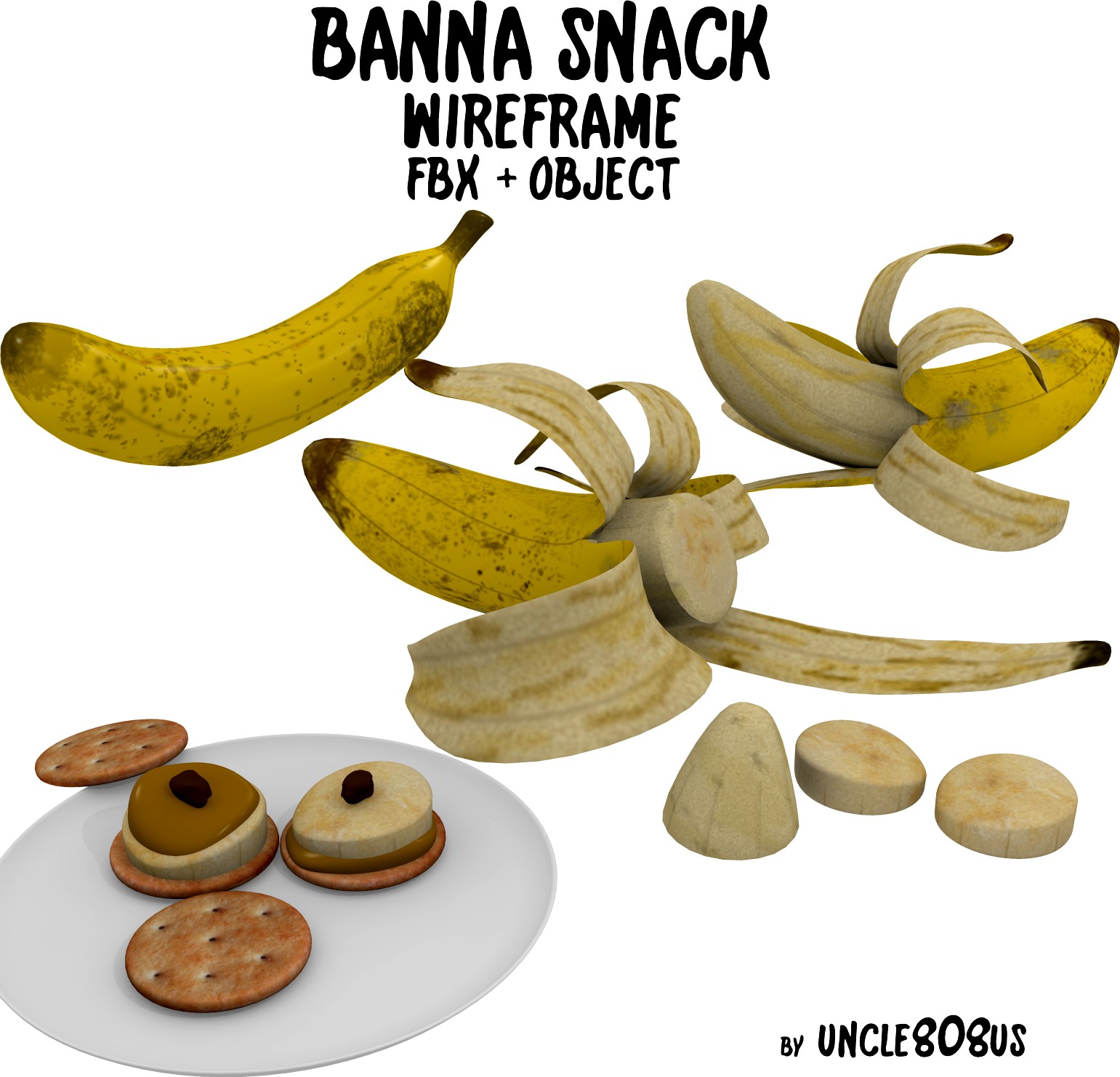 Banana Snack FBX OBJ