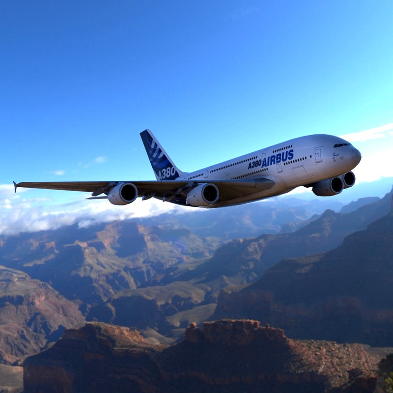 Airbus A380 for Wavefront OBJ and Vue - Extended License