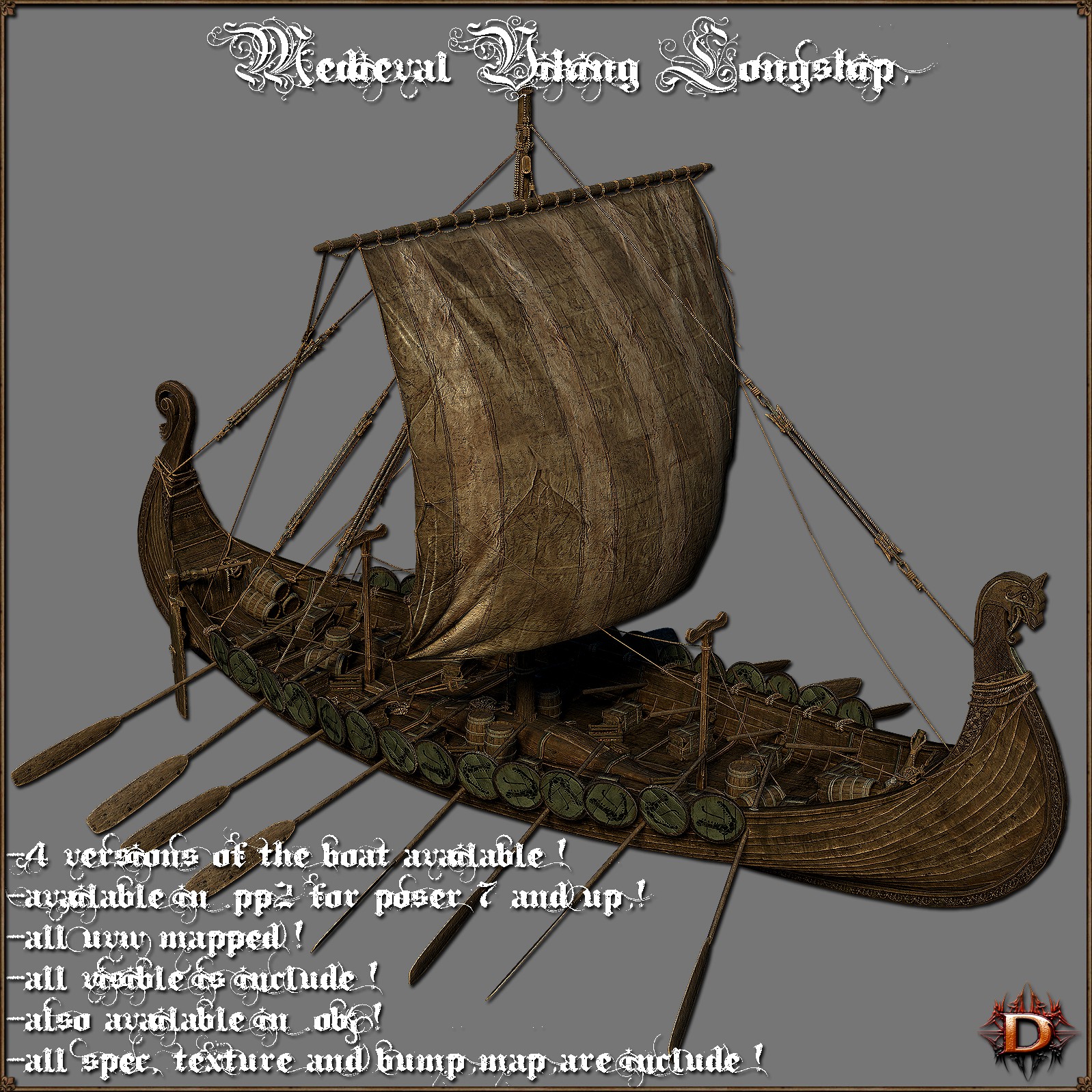 Medieval Viking Longship - Extended License