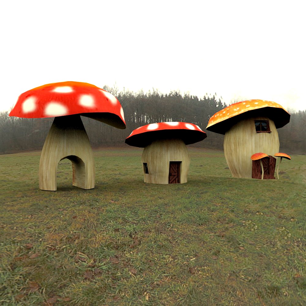 Cartoon World: Toadstool Buildings (for Poser) - Extended License