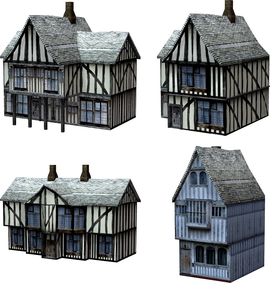 Low Polygon Medieval Buildings 3 (for Poser) - Extended License