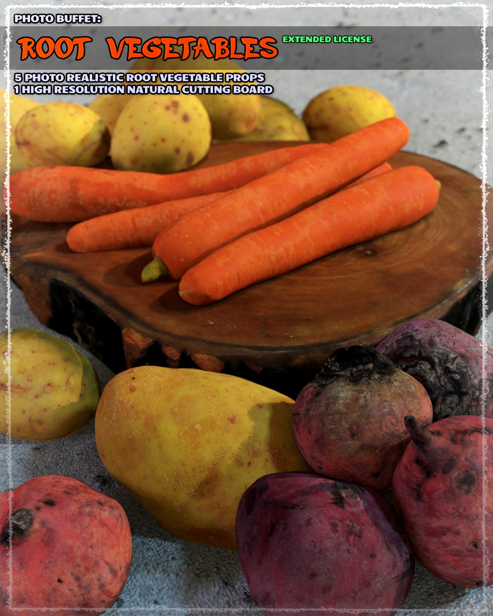 Photo Buffet: Root Vegetables - Extended License