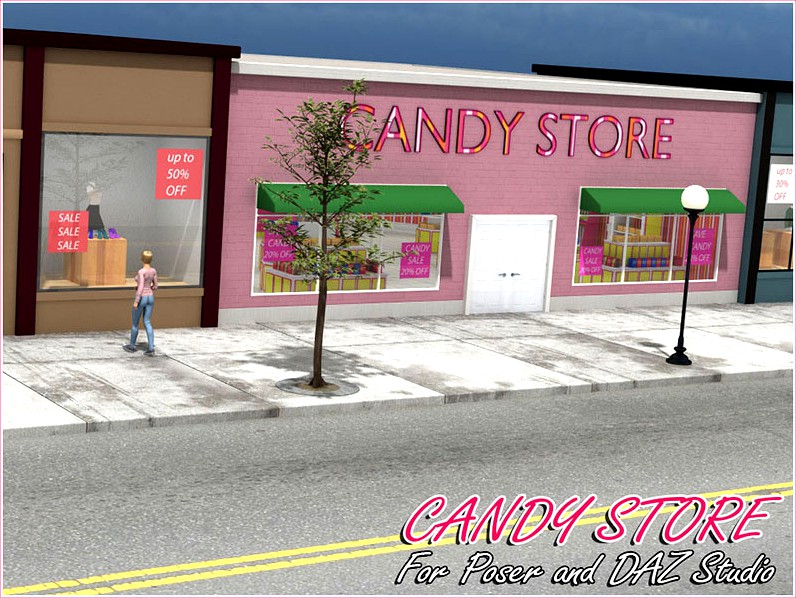 Candy Store Exterior - Extended License