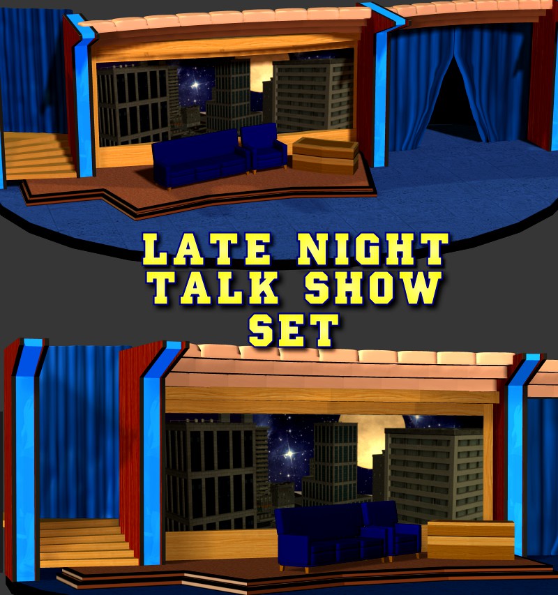 Lat Night Talk Show Set